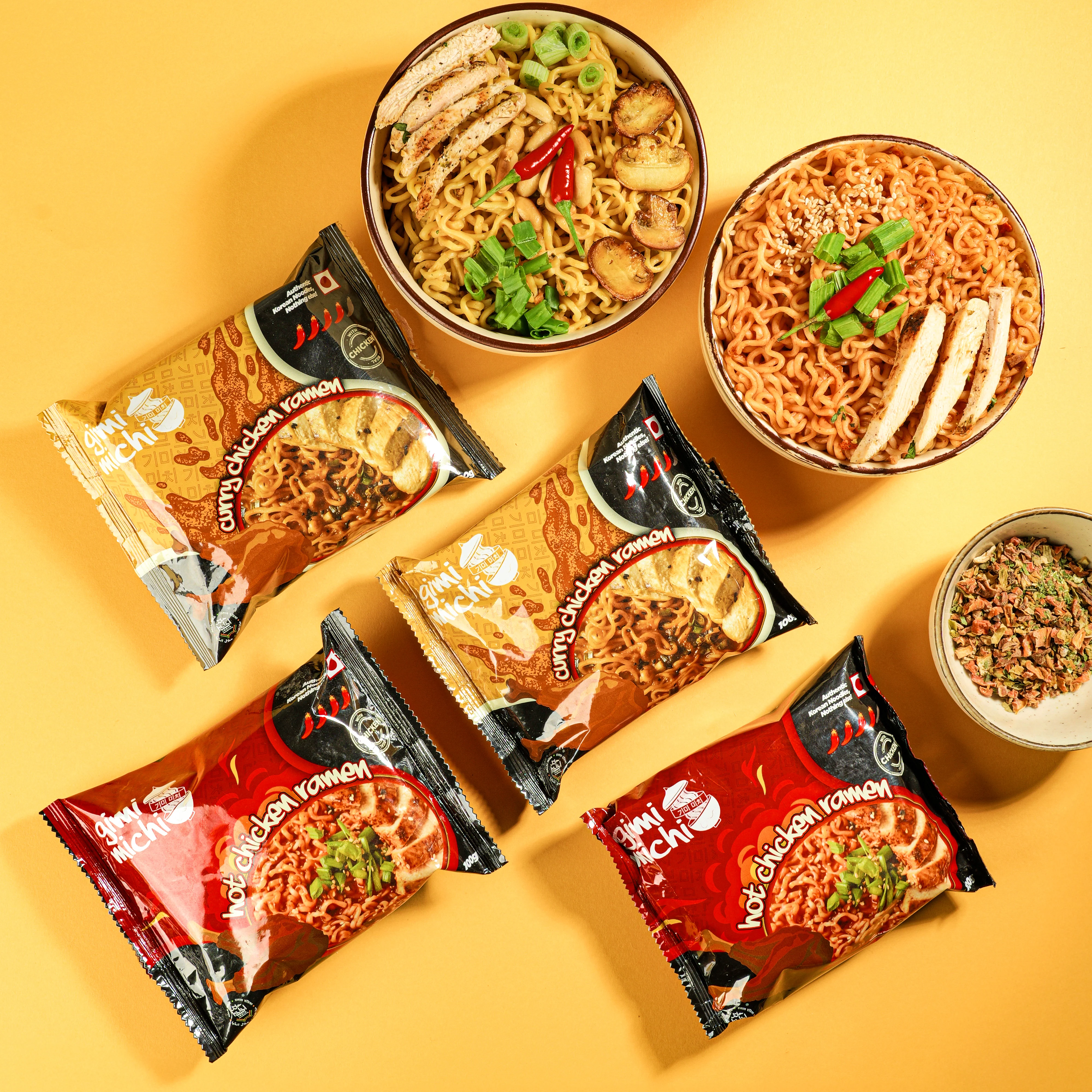 Gimi Michi Chicken Duo Box - 2 Curry Chicken + 2 Hot Chicken - 4 x 100 grams - Image 3