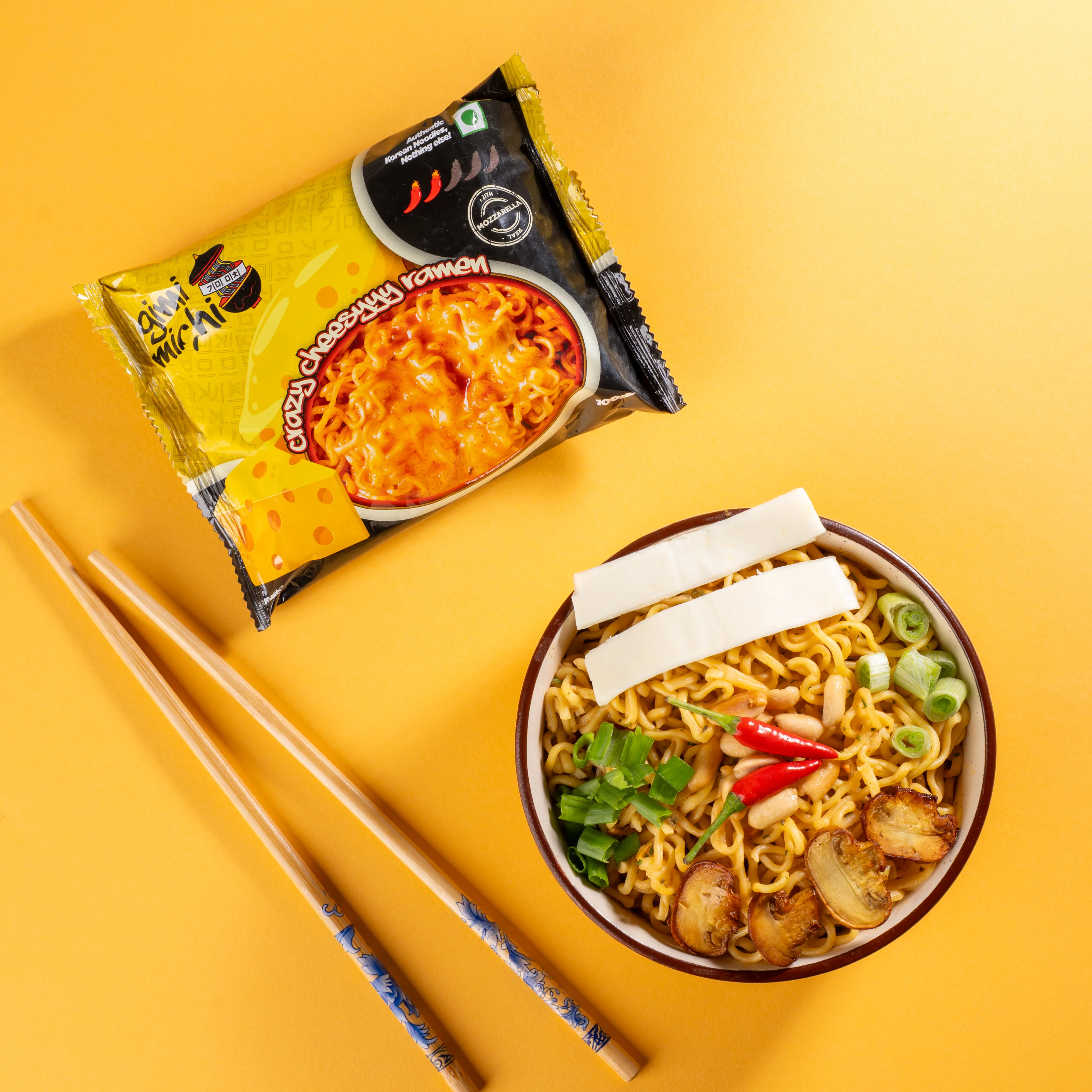 Gimi Michi Crazy Cheesyyy Ramen - Pack of 4 x 100 grams - Image 3