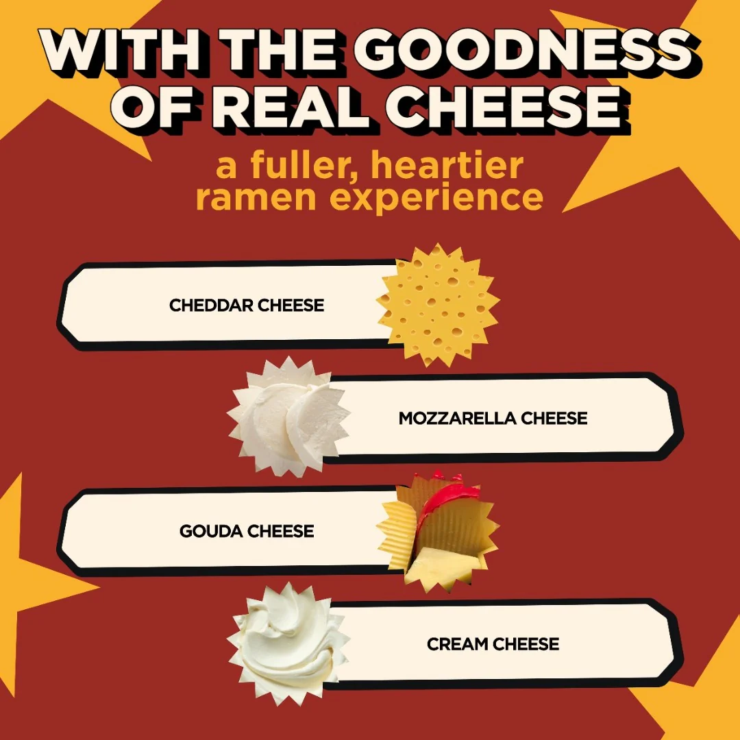 Gimi Michi Crazy Cheesyyy Ramen - Pack of 4 x 100 grams - Image 4