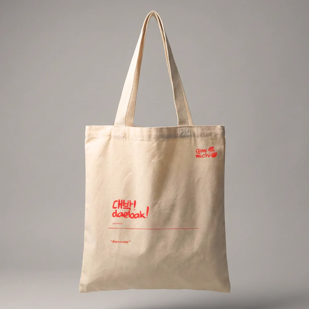 Printed " daebak " Tote Bag - Image 5